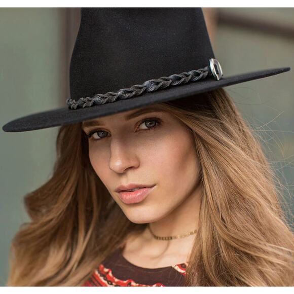 Jamie Slye The Finn Wool Felt Stiff Brim Hat Fedora Black Medium main image 4